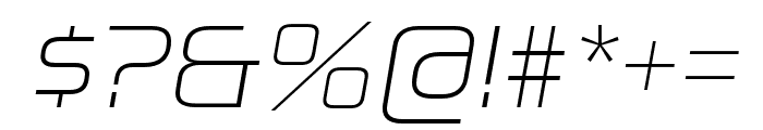 Pirulen ExtraLight Italic Font OTHER CHARS