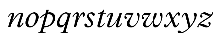 Plantin MT Pro Light Italic Font LOWERCASE