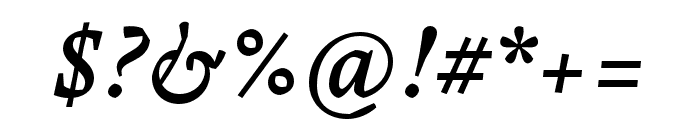 Pliego Medium Italic Font OTHER CHARS