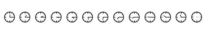 Poppi OT Clocks Font UPPERCASE