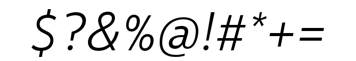 Pracharath Italic Font OTHER CHARS