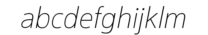 Pracharath Light Italic Font LOWERCASE