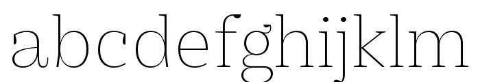 Practical Serif Extralight Italic Font LOWERCASE