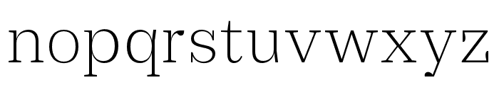 Practical Serif Extralight Font LOWERCASE