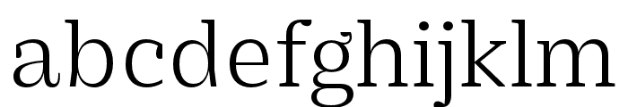 Practical Serif Light Font LOWERCASE