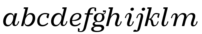 Practical Serif Medium Italic Font LOWERCASE