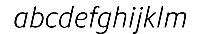 Praxis Next Light Italic Font LOWERCASE
