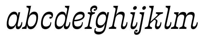 Presley Slab Regular Italic Font LOWERCASE