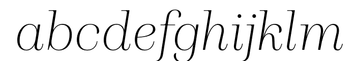 Presti Display Light Italic Font LOWERCASE