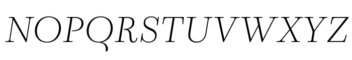 Presti Text Light Italic Font UPPERCASE