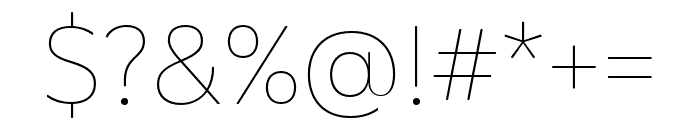 Preuksa Thin Font OTHER CHARS