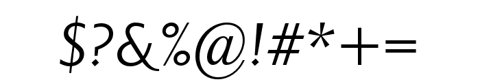 Priori Sans OT Italic Font OTHER CHARS