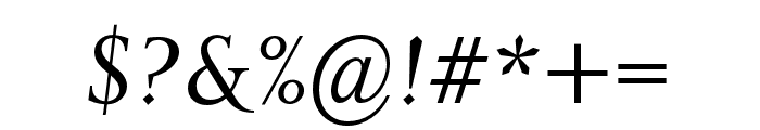Priori Serif OT Italic Font OTHER CHARS