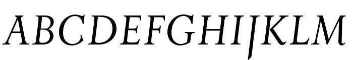 Priori Serif OT Italic Font UPPERCASE