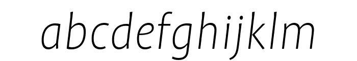 Profile Pro Extlight Italic Font LOWERCASE