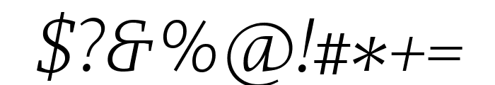 Proforma Light Italic Font OTHER CHARS