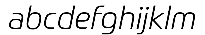 Prometo Light Italic Font LOWERCASE