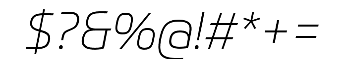 Prometo Thin Italic Font OTHER CHARS