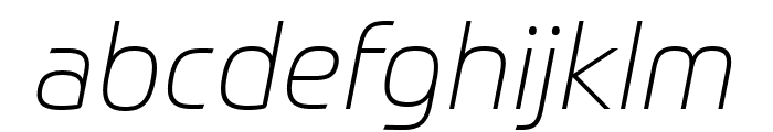 Prometo Thin Italic Font LOWERCASE