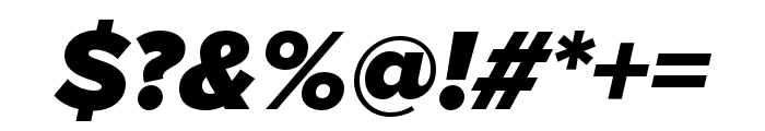 Proxima Nova Condensed Black Italic Font OTHER CHARS