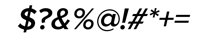 Proxima Nova Condensed Semibold Italic Font OTHER CHARS