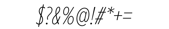 Proxima Nova Condensed Thin Italic Font OTHER CHARS