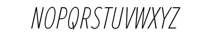 Proxima Nova Condensed Thin Italic Font UPPERCASE
