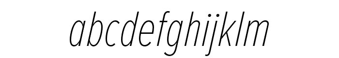 Proxima Nova Condensed Thin Italic Font LOWERCASE