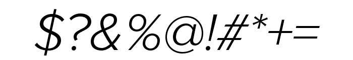 Proxima Nova Extra Condensed Light Italic Font OTHER CHARS