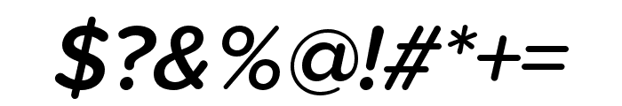 Proxima Soft Condensed Semibold Italic Font OTHER CHARS