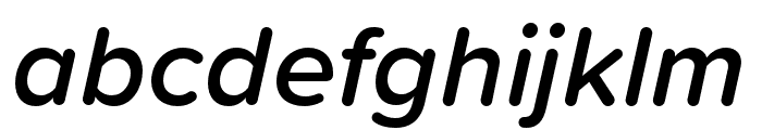 Proxima Soft Condensed Semibold Italic Font LOWERCASE