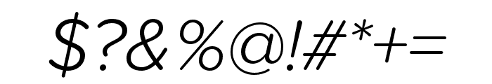 Proxima Soft Light Italic Font OTHER CHARS
