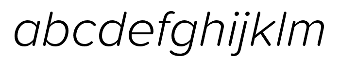 Proxima Soft Light Italic Font LOWERCASE