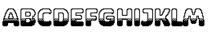Puffin Arcade Chrome Font UPPERCASE