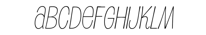 Pupcat ExtraLight Italic Font LOWERCASE