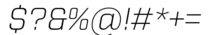 Purista Light Italic Font OTHER CHARS