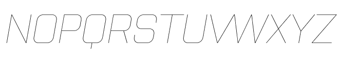 Purista Thin Italic Font UPPERCASE