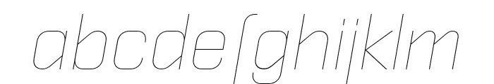 Purista Thin Italic Font LOWERCASE