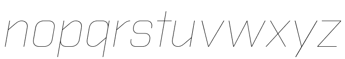 Purista Thin Italic Font LOWERCASE
