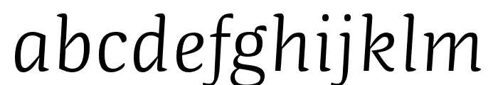 Quador Light Italic Font LOWERCASE