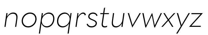 Quasimoda ExtraLightItalic Font LOWERCASE