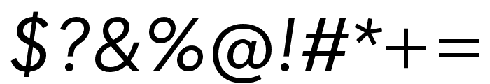 Quasimoda Italic Font OTHER CHARS