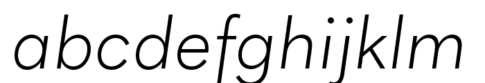 Quasimoda LightItalic Font LOWERCASE