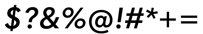 Quasimoda SemiBoldItalic Font OTHER CHARS