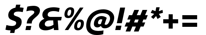 Quatro Bold Italic Font OTHER CHARS