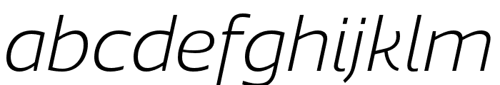 Quatro Light Italic Font LOWERCASE