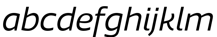 Quatro Regular Italic Font LOWERCASE