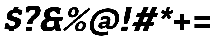 Quatro Slab Bold Italic Font OTHER CHARS