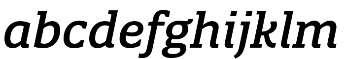 Quatro Slab Medium Italic Font LOWERCASE