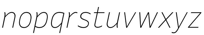 Queue Thin Italic Font LOWERCASE